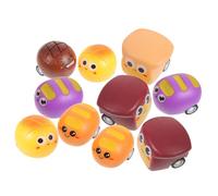 Parliky 10pcs Pull Back Car for Bread Shape Friction Powered Model Cars Non-battery Operated Pull Back Vehicles for Boys and Playtime Fun