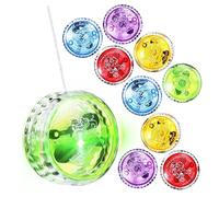 Parliky 10pcs Responsive Yo Yo Balls Creative Plastic for Hand Eye Coordination Bulk Carnival Prizes Fun for All Ages for Parties and Physical Activity