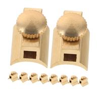 Parliky 10Pcs Small Brass Self Tapping Screws Flute Instrument Parts Miniature Copper Repair Kit Suitable for Musical Instrument Assembly and Maintenance