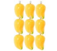 Parliky 10Pcs Small Mango Charms Resin Pendants Lightweight DIY Jewelry Making Craft Accessories for Earrings Keychains and Bracelets Fruit Charms with Vivid Colors