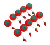 Parliky 10Pcs Tomato Shaped Cotton Pin Cushions for Sewing and Embroidery DIY Handcraft Tool with Adorable Pepper Design Portable Pin Organizer for Cross Stitch and Quilting