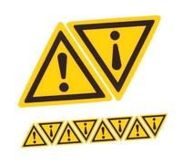 Parliky 10pcs Triangle Warning Stickers for Workplace Safety Instrument Caution Signs Self-adhesive Slow Moving Vehicle Labels Machine Warning and Markers for Risk Areas