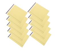 Parliky 10pcs Yellow Legal Pads Double-sided Lined Writing Notepads Pages Each for Home School Office Note-taking and Daily Task Management