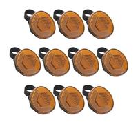 Parliky 10pcs Yellow Mountain Bike Reflectors for Night Riding - round Bicycle Safety Reflective Discs for Cycling Visibility and Bike Safety Warning Accessories