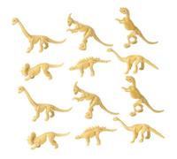 Parliky 12 Pcs Dinosaur Skeleton Model for Plastic Educational with Realistic Beige Mini Fossil Figures Imaginative Collection and Party Favor
