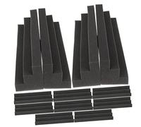 Parliky 12pcs Black Acoustic Wall Panels Sound Absorbing Foam for Acoustic Control and Treatment in Recording Studios and Vocal Rooms, High-end Simple Sponge Soundproofing Tiles