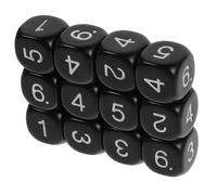 Parliky 12pcs Color Number Dice Set Plastic Math Manipulative for Classroom Teaching Addition Subtraction Multiplication Division Board Game Dice Educational Tool