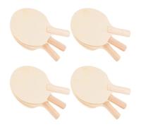 Parliky 12pcs DIY Unpainted Wooden Table Tennis Paddle Blanks 25x15cm Natural Wood Pingpong Rackets for Indoor Outdoor Craft Painting Projects