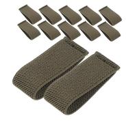 Parliky 12pcs Elastic Belt Keepers Wide Nylon Belt Loop Retainers for Men Heavy Duty Strap Organizer Canvas Harness Holders for Backpack Radio Camera Dog Collar Straps Military Green