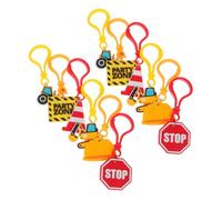 Parliky 12pcs Engineering Keychains Lightweight Plastic Mini Building Tools Keyring for Boys Birthday Party Favors Car Key Chain Accessories