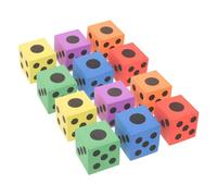 Parliky 12pcs EVA Foam Big Playing Dice for Random Colored Educational Dice Cubes for Classroom Outdoor and Travel Games Early Learning Math Random Color