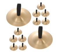 Parliky 12pcs Finger Cymbals Hand Percussion Instrument for Lightweight Copper Zills with Bright Sound Musical for Preschool Montessori Party and Family Music Education