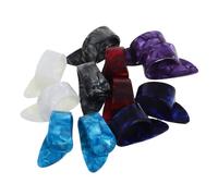 Parliky 12pcs Flat Celluloid Guitar Picks for Acoustic Ukulele Banjo Finger Plectrums Thumb Protects String Picks for Instrument Players