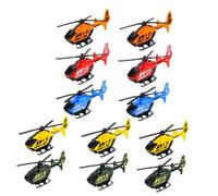 Parliky 12Pcs Inertial Pull Back Helicopter Models for Birthday Mini Flying Interaction and Hand-eye Coordination Random Color