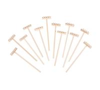 Parliky 12pcs Mini Bamboo Garden Rakes Zen Sand Tools for Desktop Sandbox Decoration Miniature Zen Garden Accessories for Tea Art Sand Table Stress Relief and Home Ornament