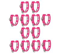 Parliky 12pcs Plastic Handheld Tambourine with Jingle Bells Musical Rhythm Instruments for Adults for Music Education Parties and Holiday Celebrations