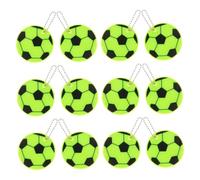 Parliky 12PCS Reflective Soccer Keychains for Boys and PVC Football Pendant Bag Charms Night Safety Light Accessories Party Favors and School Backpack Decorations