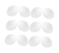 Parliky 12Pcs Simulation Pigeon Eggs Plastic Artificial Bird Eggs for Parrots Finches and Cockatiels Safe Lightweight Nesting Props Enhancing Breeding Success