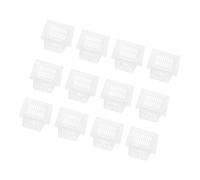 Parliky 12pcs Square Net Pots Heavy Duty Slotted Mesh Plant Baskets for Hydroponics Aquaponics Orchids Balcony Garden Use Plastic Nursery Pots with Drainage and Enhanced Root Growth