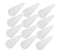 Parliky 12pcs White Polystyrene Foam Cones for DIY Crafts Solid Foam Tree Forms for Mini Xmas Tree Decor Handfinished Surface for Holiday Floral Arrangements and Painting Projects