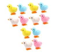 Parliky 12Pcs Wind-up Jumping Chick for Cats Cartoon Chicken Figures in Mixed Colors Fun Clockwork Pets Activity Boredom Busters Educational and Use Novelty
