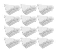 Parliky 12PCS Window Locks for Sliding Glass Doors and Windows Transparent Proofing Safety Locks for Pets Closets Quick Emergency Exit Multipurpose Security