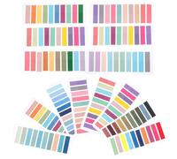 Parliky 14 Sheets Transparent Sticky Page Markers Practical Colored Highlight Strips for Reading and Note-taking Portable Repositionable Pet Book Tabs for Office and Study