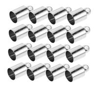 Parliky 150pcs Jewelry Connection Terminals Cord End Caps for Keychains DIY Jewelry Accessory Cord Ends Copper Silver