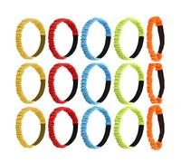 Parliky 15pcs Adjustable Three Legged Race Bands for Outdoor Relay Games Soft Skin-friendly Elastic Straps in Bright Colors Quick Setup Carnival Field Day Accessories for Team Building and
