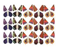 Parliky 15Pcs Metal Support Flying Butterfly Props, Random Colorful Butterflies Transformation, Party Decorations and Creative Play Accessories