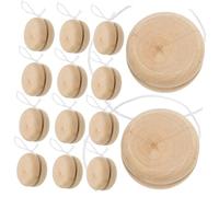 Parliky 15pcs Wooden DIY Yo-yo Balls for Hand-paintable Graffiti Safe Non-toxic Material Easy Assembly for Creative Play and Party Decorations