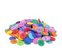 Parliky 160 Pcs Eva Place Value Disks for Children Educational Math Number Counting Discs round Shape, Sturdy Material for Early Childhood Education and Family Entertainment