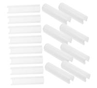 Parliky 16pcs White PVC Greenhouse Clamps Plastic Snap Clips for Row Covers Sunshade Net Garden Supplies High Temperature Resistant Secure Grip for Outdoor Plants