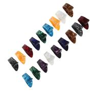 Parliky 18pcs Adjustable Bass Guitar Thumb Picks Set Mini Resin Finger Picks for Electric Acoustic Guitar Banjo and Ukulele Versatile Accessories for Fingerstyle Playing