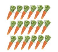 Parliky 18pcs Chew Carrots Small Pet Teething Toys for Hamsters and Guinea Pigs Chewing Sticks for Teeth Grinding Fun Cage Accessories for Small Animals