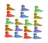 Parliky 18Pcs Mini Resin Lizard Figures Cute Cartoon Miniature Animals for Garden Lawn Balcony Decorative Use Sturdy Resin Material in Green Blue Amber Yellow Purple Red