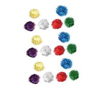 Parliky 18pcs Pom Pom Balls Tinsel Teaser Toys for Indoor Cats Playthings to Satisfy Curiosity and Reduce Anxiety