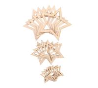 Parliky 18pcs Star-shaped Wooden Dream Catcher Hoops for DIY Crafting Floral Wreath Rings Sturdy Macrame Frames for Home Wall Decor and Wedding Decorations