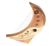 Parliky 19-string Cedarwood Lyre Harp Portable Lightweight Musical Instrument with Melodious Sounds and Comfortable to Hold for Beginners and Children Random Color