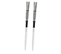 Parliky 1pair Carbon Steel Wire Drum Brush Dual- Maple Drumsticks for Jazz Percussion Instruments for Drumming Practice and Performance