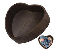 Parliky 1pc Heart Shaped Basket Wooden Photography Prop for Newborns for Photoshoot Home Decoration Unique Posing Case for Capturing Beautiful Memories