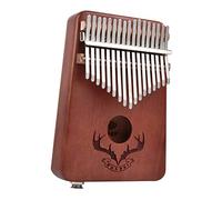 Parliky 1pc Keys Kalimba Thumb Piano with Premium Wood Portable Musical Instrument for Beginners Includes Tuning Hammer Coffee Color