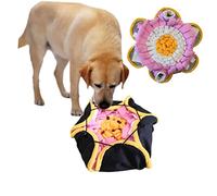 Parliky 1pc Pet Sniff Mat Feeding Cushion for Dogs Educational Pet Feeder White Yellow Improves Sniffing Skills Machine Washable