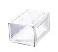 Parliky 1pc Transparent Stackable Shoe Storage Container Capacity Clamshell Design for Easy Access Organization Home Organizer for Sneakers Shoes