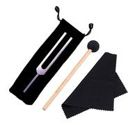Parliky 1set Aluminum Alloy Tuning Fork and Guitar Hammer for Accurate Pitch Sound Therapy Tool for Guitar Tuning and Acoustic Experiments Assorted