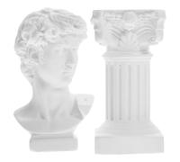 Parliky 1Set Resin Greek David Statue Roman Column Sculpture Home Decoration Resin Figurines Garden Ornaments and Unique Housewarming Stable and Lightweight Design
