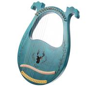 Parliky 1set String Metal Lyre Harp Portable Instrument Tuning Wrench Extra Strings for Music for Beginners and Boys and Girls