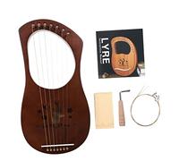 Parliky 1set String Wooden Lyre Harp Ancient Style String Instrument Polished Rounded Edges for Comfort for Music and Beginners Versatile Use Various Settings