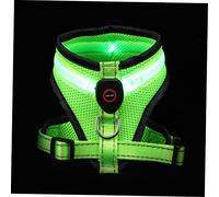 Parliky 1set Usb Rechargeable Led Dog Vest Glowing Pet Safety Harness Lighting Modes Comfortable Material for Dogs for Evening Walks and Summer Adventures
