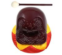 Parliky 1set Wooden Musical Instrument Buddhist Percussion Tool for Meditation and Chanting Design Wooden Fish for Music Education and Rhythm Development